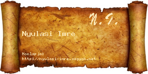 Nyulasi Imre névjegykártya
